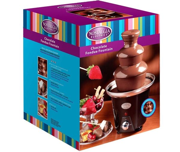 NOSTALGIA CFF965 3Tier Chocolate Fondue Fountain Detail Page